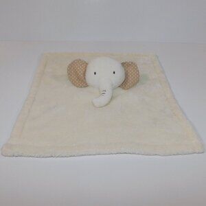 Cocalo Elephant  Security Blanket Cream Tan Polka Dot Ears Baby lovey